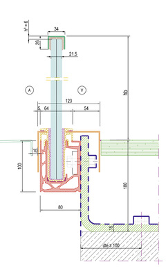 Die Unterkonstruktion des GM Railing Double Side ­besteht aus einem U-Profil in die das vorge­fertigte Glaselement eigeklebt wird.
