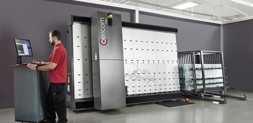 Die vielseitige vertikale cericom Laseranlage c-vertica lässt sich platzsparend aufstellen.