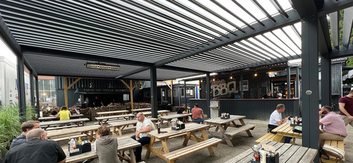 Um eine höhere Windstabilität zu erreichen, wurden aus statischen Gründen sechs einzelne Anlagen Typ Alba als Gruppenanlage miteinander gekoppelt.