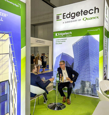 Auch Edgetech war mit seinen Spacern vor Ort - © Foto: Matthias Rehberger / GW
