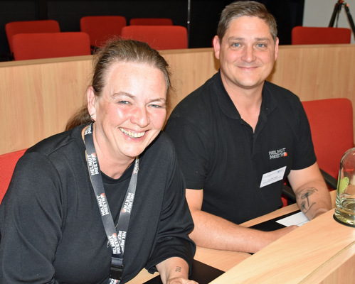 Mit an Bord auf der Statistik-Tagung: Helmut Meeth-Marketingleiterin Sandra Neumann-Rystow mit Ihrem Kollegen, den Leiter Vertriebsinnendienst Sascha Faas.