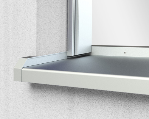 Einbausituation des Steckabschlusses mit Gleitfunktion inkl. Rollladenführungsschiene