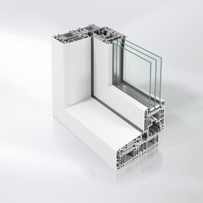 Innovatives Schiebesystem für den Bau von Fenstern und Türen inklusive der Möglichkeit einer gesicherten Spaltlüftung mit Abstellweite von 6 mm.