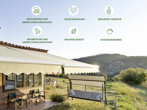  Die Bekämpfung und Reduzierung der Umweltverschmutzung ist ein Hauptanliegen des Markisenstoffherstellers Sauleda aus Barcelona.