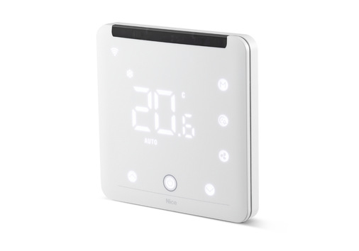Clima-Control ist ein smarter Thermostat für die Steuerung von Split-Klimageräten, der eine intuitive ­Temperaturregelung mit einer benutzerfreundlichen Ober­fläche vereint. - © Foto: Nice
