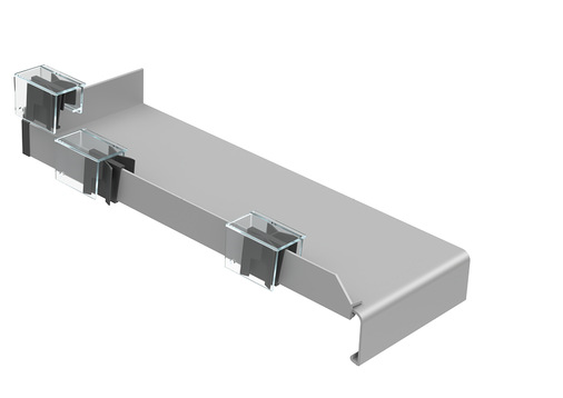 Steckprofil des „A 600 GS“ mit aufgeschobenen Federteilen - © Foto: BUG Aluminium-Systeme
