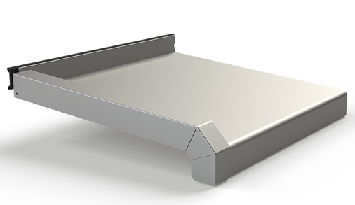  Montierter Steckabschluss „A 600 GS“ auf der Fensterbank mit Fensterbank Anschraubdichtung AD 500