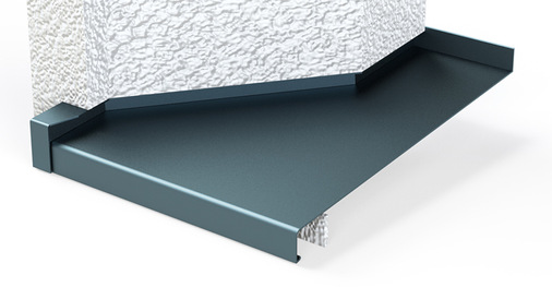  Einbausituation des gleitenden Steckabschluss „A 600 GS“ bei einer architektonischen Sonderkonstruktion „Engadiner Fassade“