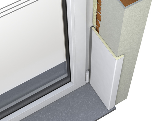  Ganz neu im Reno Therm-Portfolio sind Winkelprofile für den Innenbereich, die den kompletten Leibungsbereich abdecken.