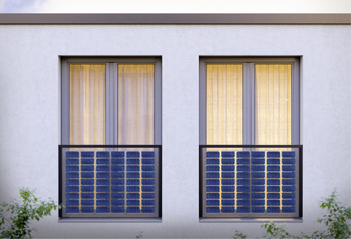 Das Glas Trösch System Swissrailing Two Sided solar lässt sich auch als französischer Balkon umsetzen. - © Foto: Glas Trösch
