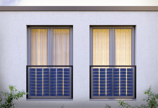  Das Glas Trösch System Swissrailing Two Sided solar lässt sich auch als französischer Balkon umsetzen.