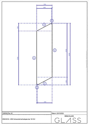  Alle Gläser inklusive der Bearbeitungen, sowie der Beschläge werden mit Safir exakt erfasst.
