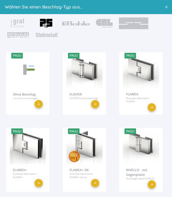  Die Datenbank umfasst eine Vielzahl an Beschlägen