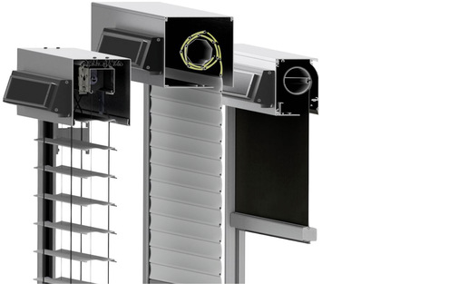  Das neue Solarkonzept ­ermöglicht erstmals die ­Nutzung erneuerbarer ­Energie für Raffstores, ZIP-Systeme und Rollläden durch ein einheitliches Standard-Solargehäuse.﻿