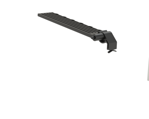  Einschiebling mit Gelenkkopf-Klips: Spritzgussplatte mit Spannfunktion und flexiblem Gelenkkopf