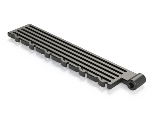  Einschiebling: Spritzgussplatte mit Spannfunktion