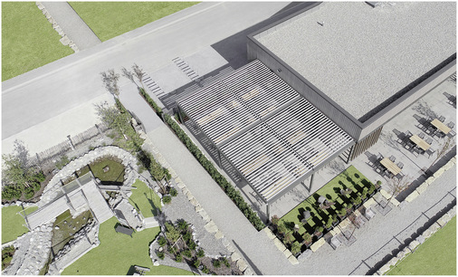  Das M3ELF kann mit exklusivem Sonnen- und Wetterschutz der Sterngruppenanlage Lamaxa L50 die über 100 m2  große Bewirtungsfläche ganzjährig wirtschaftlich nutzen.