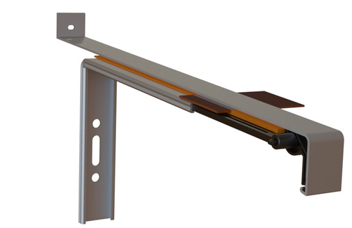  Montage des Fensterbankhalters, thermische ­Trennung auf Alukonsole und Klebstoffanwendung verklebte Fensterbank