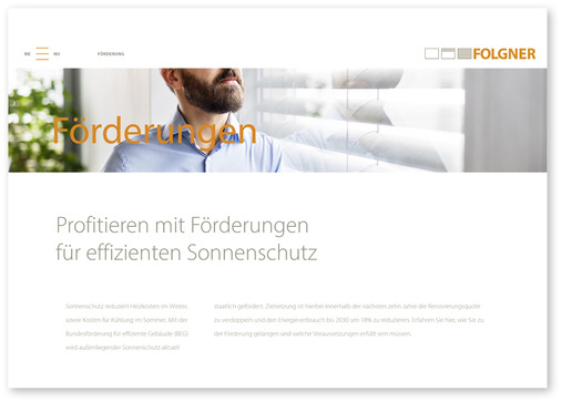  Die Website gibt einen Einblick in die aktuellen Förderungen. Erforderliche Unter­lagen stehen kostenlos als Download zur Verfügung.