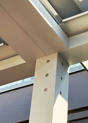 Zusätzliche Regenrinnen sorgen auch bei starken Regen für trockene Füße.