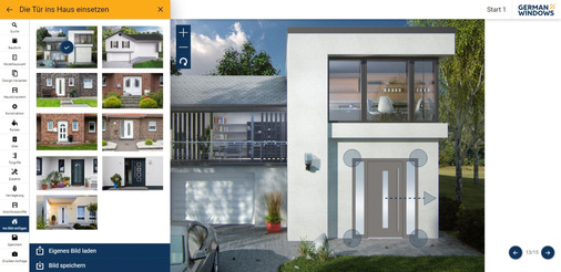 Haustür-Konfiguration leichtgemacht: Mit nur wenigen Klicks lassen sich auf der Website von German Windows eigene Haustüren gestalten. Auszuwählen sind Bauform, Modell, Design-Varianten, Farbe, Glas und weitere Ausstattungsdetails – schon ist die Traumtür perfekt.