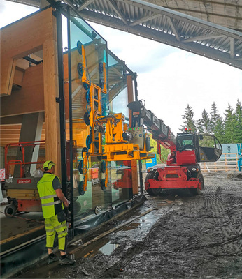 Die Gläser wurden vertikal sowie über Kopf montiert.