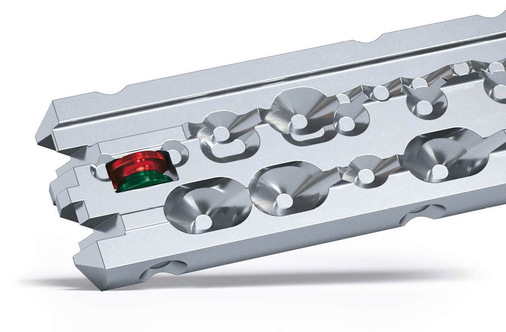 Im Wendeschlüssel von DOM ist eine kleine Doppelrolle eingearbeitet, die es fast unmöglich macht, eine Kopie anzufertigen.