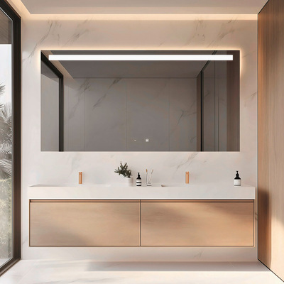 Die Kaspar Spiegel sorgen mit ausbalancierter ­Beleuchtung für ein angenehmes, blendfreies Licht.