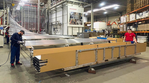 Ein Blick in die Produktion am Sitz von Aliplast am Standort Lokeren in Belgien.