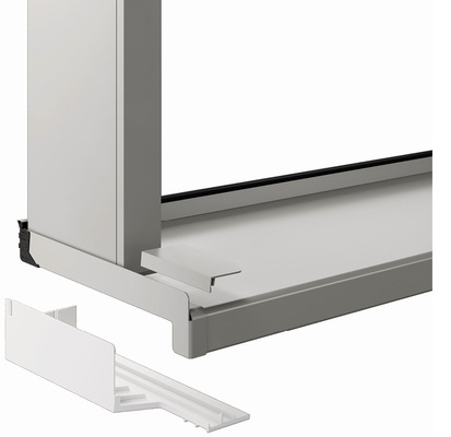 Die Fensterbank wird inklusive des Entwässerungsmoduls und schlagregendichtem Anschluss geliefert.