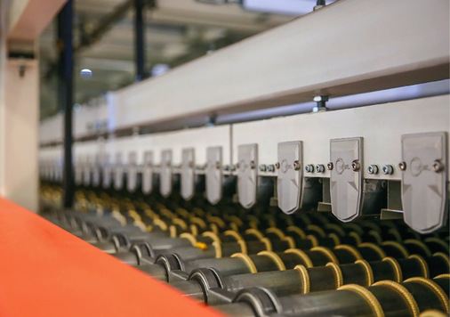 Hier ein Blick in die Abkühlsektion eines Northglass-Vorspannofen.