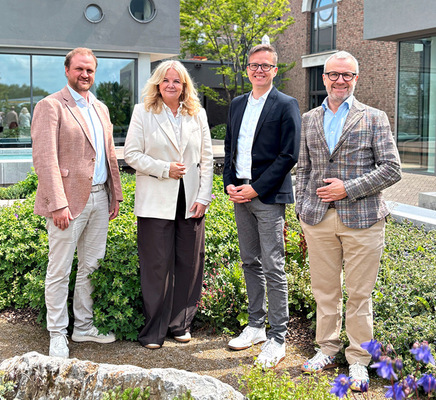 v.l.: Daniel Lechtenberg, Judith Pennekamp, GW-CR Daniel Mund und Stefan Schwanekamp.