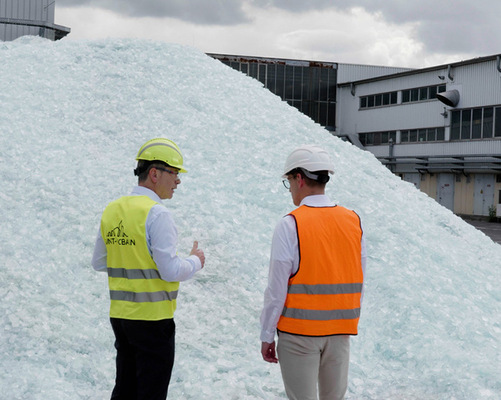 Recycling von Produktionsausschuss und ­aufbereiteten Isoliergläsern.
