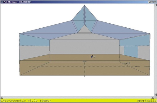 Analyse der Raumakustik von Gebäuden mit Hilfe der akustischen Simulation - © CATT-Accoustic
