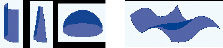 Geometrische Formen von verformten Gläsern: Anspruchsvoll ist die Beschreibung frei definierter Formen (rechts im Bild).