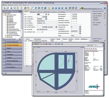 Adulo, Softwareentwickler für den Fenster- und Fassadenbau, kooperiert jetzt mit Microsoft. Damit ist Adulo in der Lage, ein Komplettsystem für alle Unternehmensprozesse, von der Produktion über die Logistik bis hin zur Verwaltung anzubieten.