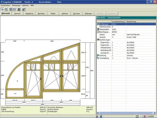 Gerade bei individuellen Sonderkonstruktionen spielt Fensterbau-CAD seine Vorteile aus - © Klaes
