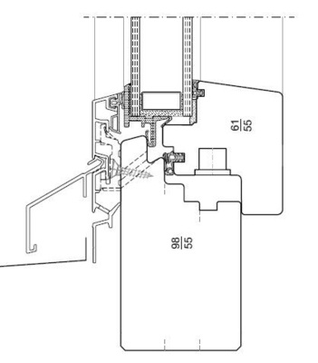 Saphir Integral<br />Die Raumausleuchtung ist bei Baum-gartner um bis zu 30% höher als bei klassischen Holz-Metall-Fenstern. Durch das Einschließen der Rahmen- und Flügelkonstruktion in die Leibung, ist die Glasfläche des Fensters größer und der Rahmenanteil reduziert.