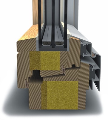 Fenster- und Türensystem Energate<br />Das System wird in PVC, Holz und Holz-Alu hergestellt und hat immer die gleichen U-Werte.