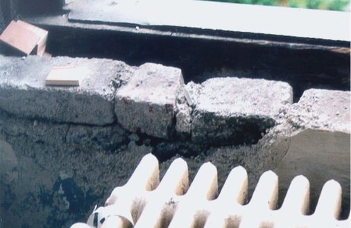 Überraschung nach dem FensterausbauMarode Bausubstanz im Brüstungsbereich