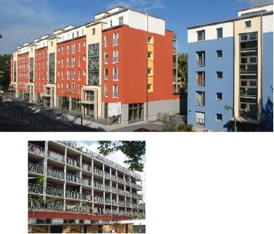 Mehr LebensqualitätGroßzügige Fensterflächen auf den ­Straßenfronten und zum Innenhof gestatten weiten Lichteinfall in die Wohnungen.