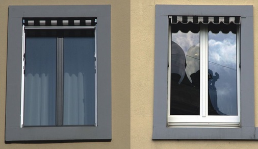 Mehr Licht für die GästeVorher (r.) waren etwa 4 cm Rahmenmaterial sichtbar. Jetzt (l.) ist das lichte Maß insgesamt um 8 cm erweitert. Auch die Mittelpartie fiel dank geklebter Fensterkonstruktion schmaler aus.