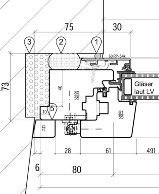 Saphir IntergralDurch die Holz-Glas-Verbundtechnik werden das Glaselement und der Flügelrahmen mit einem Sika-Kleber fest verbunden.
