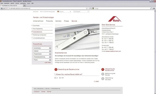 Webgestützter Ersatzteilservice für Hersteller, Händler und Endverbraucher — ab 2012 verfügbar.