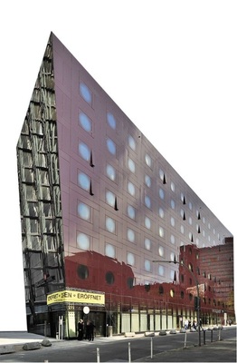 In dieser SG-Fassade in Hamburg sind verklebte Stufenisoliergläser von Oderglas eingebaut.