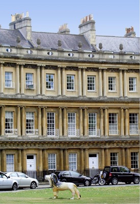 Beim Royal Crescent im englischen Bath sind die Proportionen der Fensterteilung maßgeblich für die Fassadenarchitektur