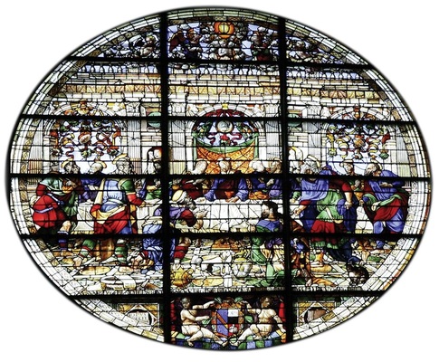 Bild 5: Als Fensterrose oder Rosette (hier ein Bild aus dem Dom von Siena) wird in der Architektur ein kreisrundes verglastes Fenster mit Maßwerkfüllung bezeichnet. - © Foto: Daniel Mund
