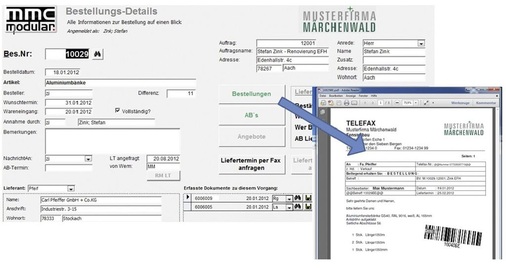 Das Programm vereint Auftragsmanagement mit Bestellwesen, Lagerverwaltung und Zeiterfassung. Über den Barcode lässt sich schnell der aktuelle Status abfragen.