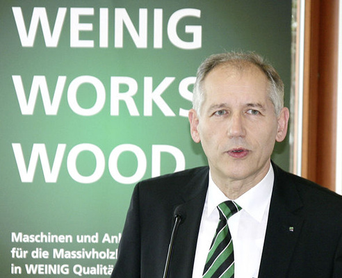 Weinig Vorstand Wolfgang Pöschl auf der ­Pressekonferenz in Tauberbischofsheim im Vorfeld der InTech.