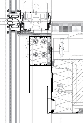 Ausführungsdetail des Deckenanschlusses